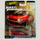 2025 Hot Wheels Premium Fast & Furious Rápidos y Furiosos Mitsubishi Lancer Evolution IX rojo Llantas de Goma RR