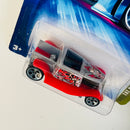 2004 Hot Wheels Tat Rods 1932 Ford Roadster Pickup Hooligan 122 gris 5DOT base ZAMAC