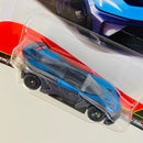 2025 Hot Wheels Car Culture Eurospeed Bugatti Bolide azul metálico Llantas de Goma RR