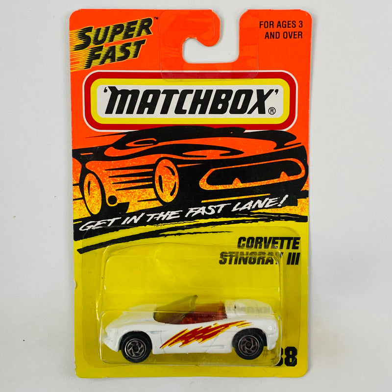 1997 Matchbox Super Fast Corvette Stingray III 38 blanco