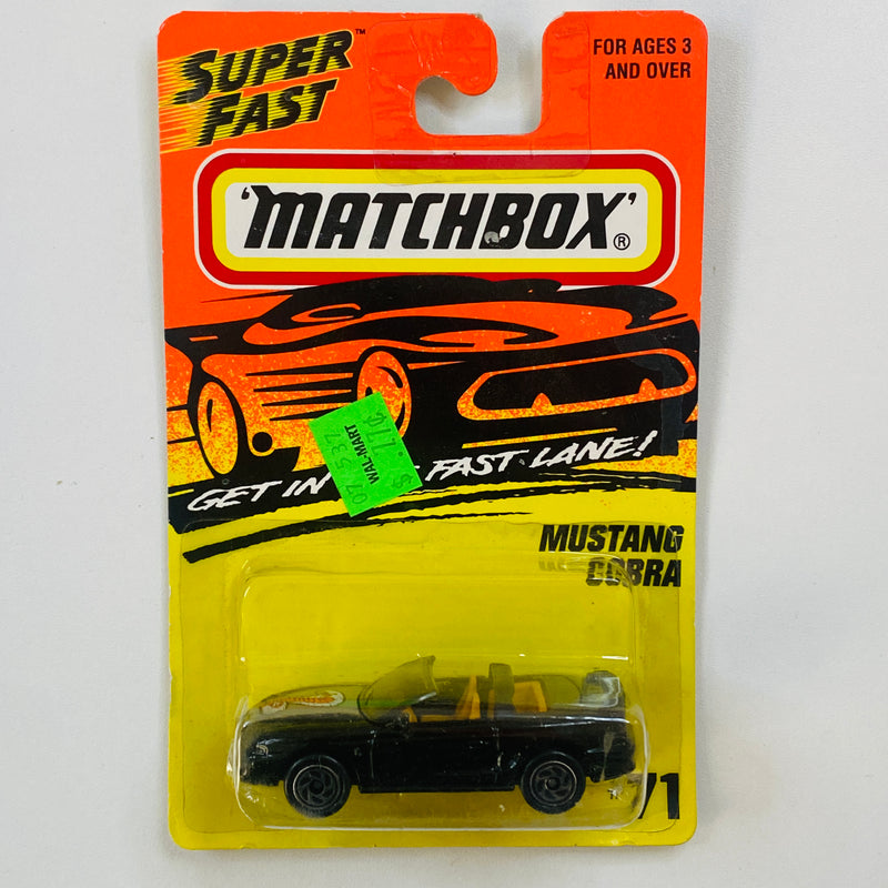 1996 Matchbox Super Fast Ford Mustang Cobra 71 negro