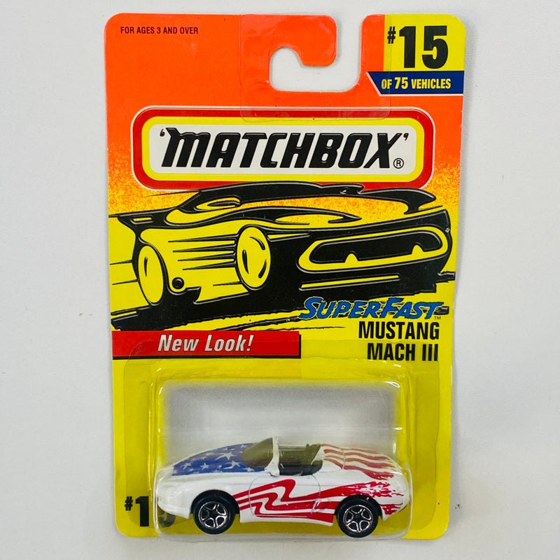 1997 Matchbox Super Fast Ford Mustang Mach III 15 blanco