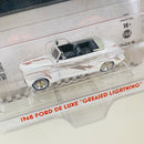 2025 Greenlight Hollywood Grease 1948 Ford De Luxe Greased Lightning blanco Llantas de Goma
