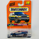 1998 Matchbox Cool Concepts Street Streak 16 azul con plata