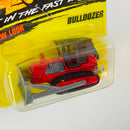 1996 Matchbox Moving Parts Caterpillar D9 Tractor Bulldozer 64 rojo con gris