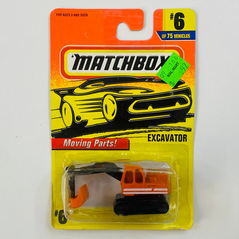 1997 Matchbox Moving Parts Excavator 6 naranja