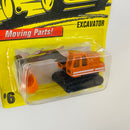 1997 Matchbox Moving Parts Excavator 6 naranja