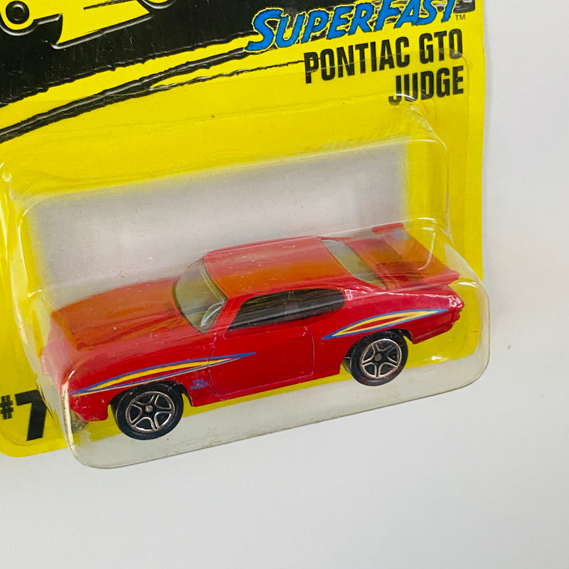 1996 Matchbox Super Fast New Model Pontiac GTO Judge 70 rojo Primera Edición