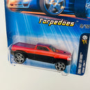 2005 Hot Wheels First Editions Torpedoes Trim TRK 049 naranja metálico PR5 Primera Edición