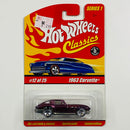 2005 Hot Wheels Classics Series 1 1963 Corvette morado spectraflame Goodyear 5SP