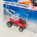 1996 Hot Wheels First Editions Radio Flyer Wagon rojo 5SP base ZAMAC Primera Edición