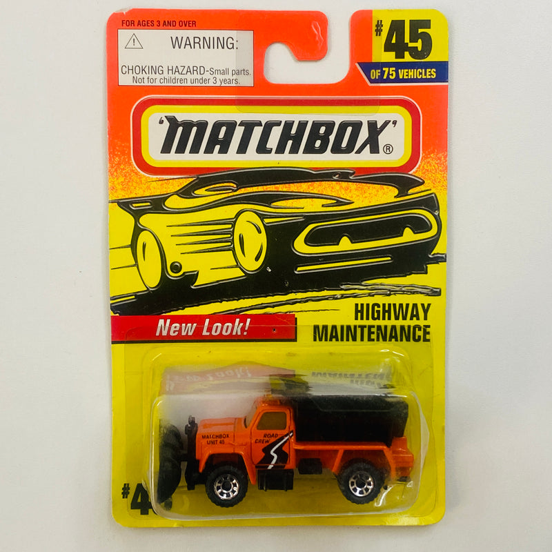 1997 Matchbox Chevrolet Highway Maintenance 45 naranja