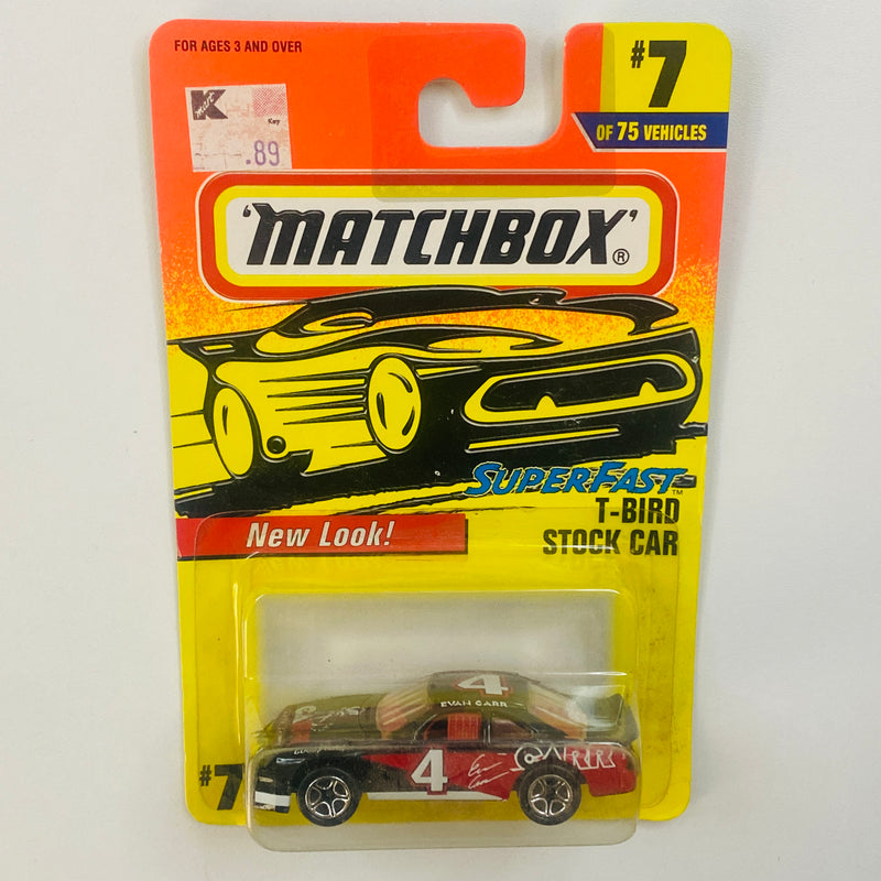 1997 Matchbox Super Fast Ford Thunderbird T-Bird Stock Car 7 negro