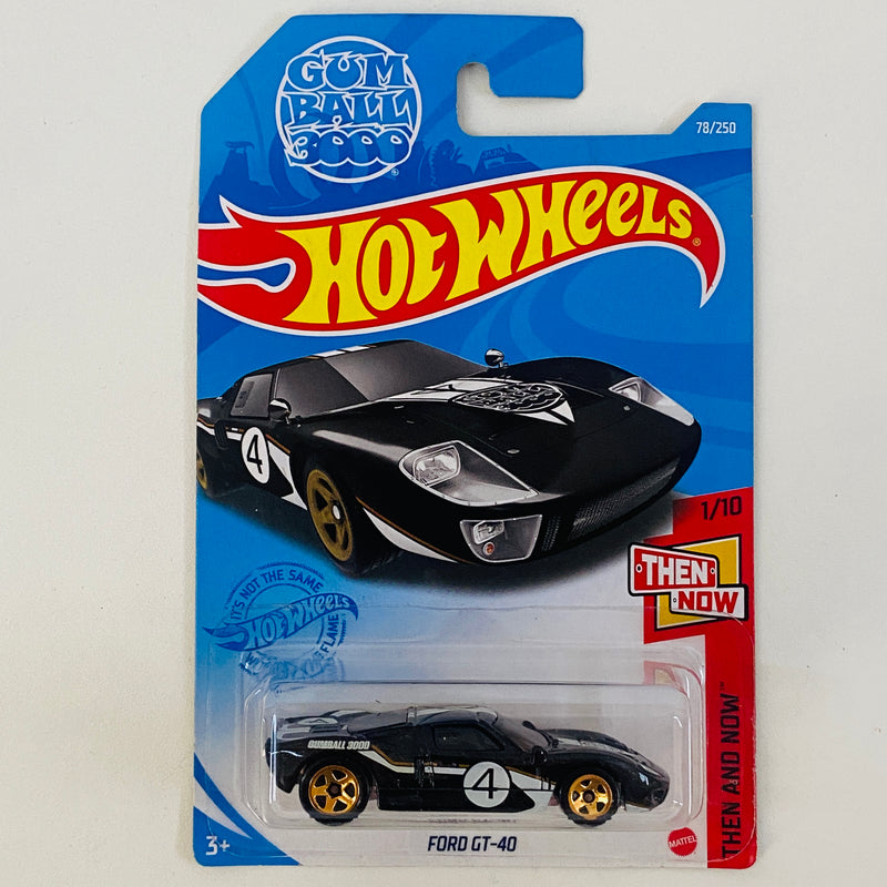 2021 Hot Wheels Then and Now Gumball 3000 Ford GT-40 negro metálico 5SP
