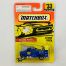 1997 Matchbox Moving Parts Ford Utility Truck 33 azul