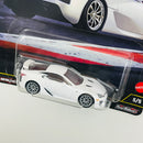 2025 Hot Wheels Premium Car Culture Timeless Icons Lexus LFA blanco Llantas de Goma RR Primera Edición