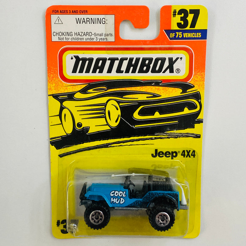 1997 Matchbox Jeep 4x4 37 azul