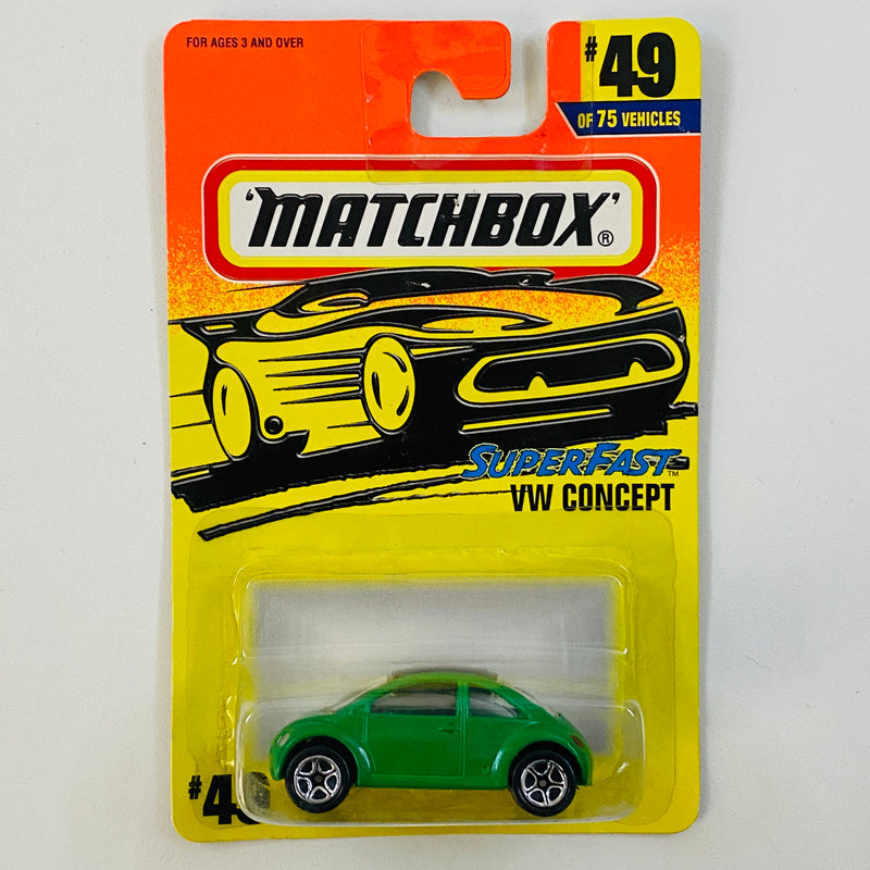 1997 Matchbox Super Fast Volkswagen VW Concept 49 verde