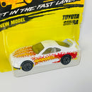 1995 Matchbox Super Fast New Model Toyota Supra 30 blanco Primera Edición