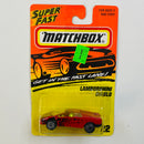 1996 Matchbox Super Fast Lamborghini Diablo 22 rojo con negro