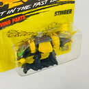1995 Matchbox Moving Parts Stinger 68 amarillo con negro Primera Edición