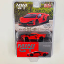 2024 Mini GT MiJo Exclusives 1:64 Limited Edition 1/7,680 Lamborghini Revuelto Arancio Dac Lucido naranja Llantas de Goma