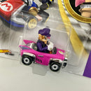 2020 Hot Wheels Mario Kart Waluigi rosado MK Base Metal
