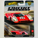 2025 Hot Wheels Premium Car Culture Circuit Legends Porsche 917KH rojo Llantas de Goma RR