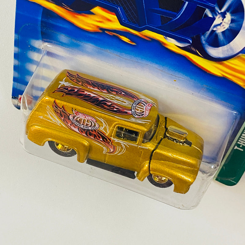 2003 Hot Wheels Treasure Hunt T-Hunt 56 Ford 002 dorado metálico Llantas de Goma RR