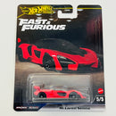 2025 Hot Wheels Premium Fast & Furious Rápidos y Furiosos McLaren Senna rojo Llantas de Goma RR