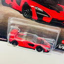 2025 Hot Wheels Premium Fast & Furious Rápidos y Furiosos McLaren Senna rojo Llantas de Goma RR