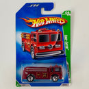2009 Hot Wheels Treasure Hunts Fire Eater rojo metálico 5SP