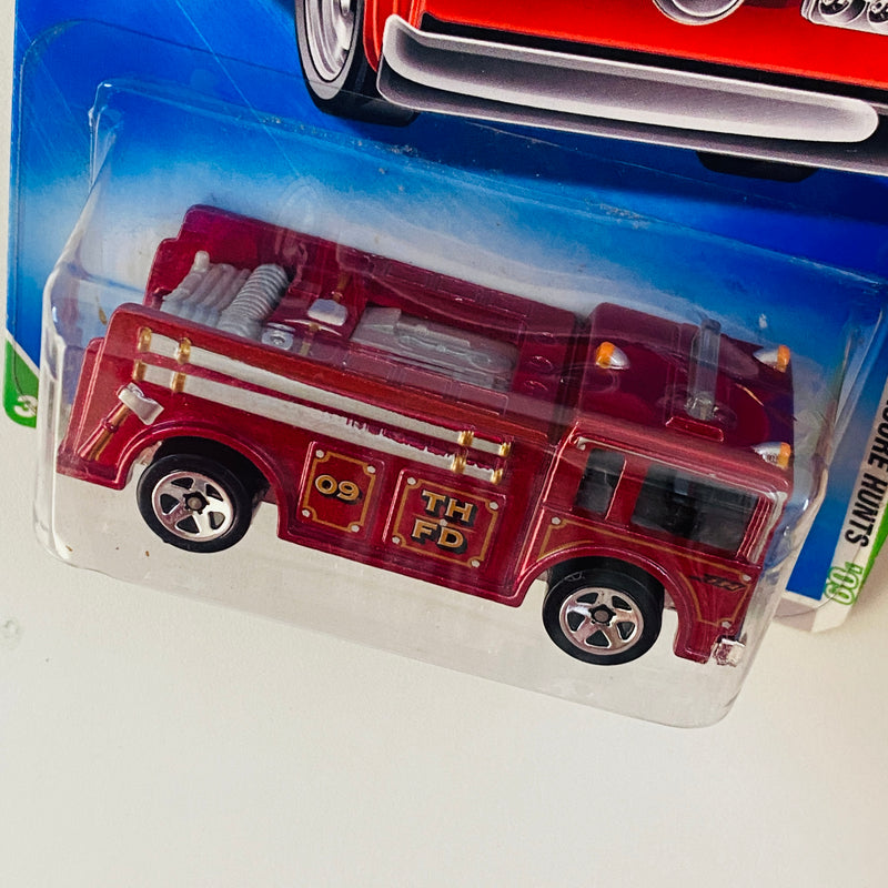 2009 Hot Wheels Treasure Hunts Fire Eater rojo metálico 5SP