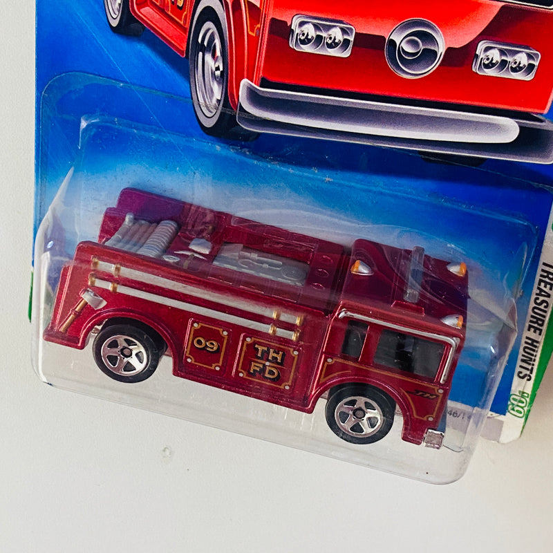 2009 Hot Wheels Treasure Hunts Fire Eater rojo metálico 5SP Detalle