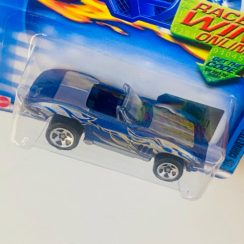 2002 Hot Wheels Corvette Series 65 Corvette Chevrolet 067 azul metálico 5SP