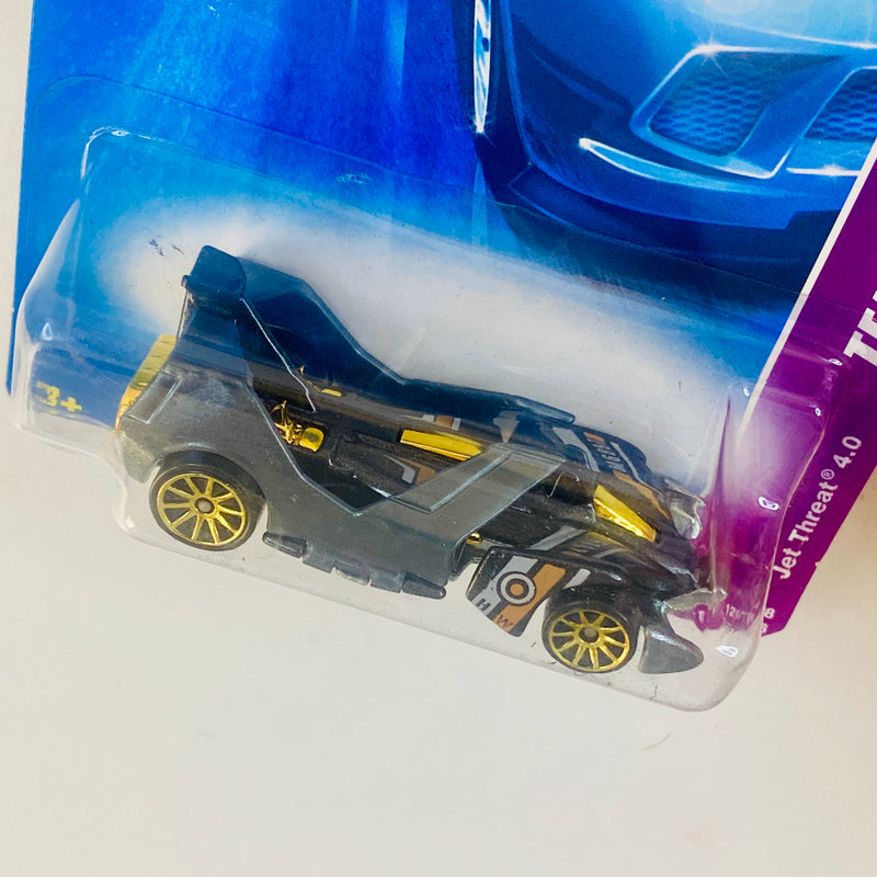 2008 Hot Wheels Team Jet Rides Jet Threat 4.0 negro metálico 10SP base ZAMAC