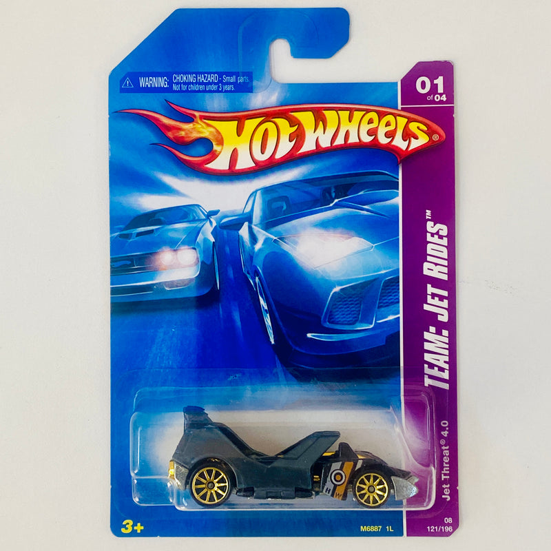 2008 Hot Wheels Team Jet Rides Jet Threat 4.0 negro metálico 10SP base ZAMAC