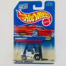 1998 Hot Wheels CAT Forklift 642 blanco BW con 5SP base ZAMAC