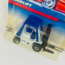 1998 Hot Wheels CAT Forklift 642 blanco BW con 5SP base ZAMAC