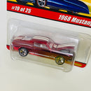 2005 Hot Wheels Classics Series 1 1968 Ford Mustang rojo spectraflame Goodyear 5SP base ZAMAC