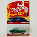 2006 Hot Wheels Classics Series 2 1965 Ford Mustang Hardtop verde spectraflame Goodyear 7SP base ZAMAC