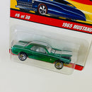 2006 Hot Wheels Classics Series 2 1965 Ford Mustang Hardtop verde spectraflame Goodyear 7SP base ZAMAC