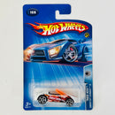 2004 Hot Wheels Track Aces Chevrolet Corvette Sting Ray III 168 blanco con flamas PR5