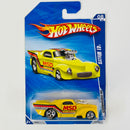 2010 Hot Wheels Walmart Exclusive HW Performance 41 Willys Jeep amarillo Goodyear 5SP - Detalle Burbuja