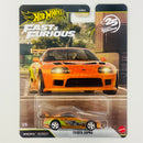 2026 Hot Wheels Premium CHASE Fast & Furious 25th Anniversary Rápidos y Furiosos Toyota Supra naranja Spectraflame Llantas de Goma RR