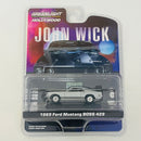 2024 Greenlight Hollywood John Wick 1969 Ford Mustang BOSS 429 gris Llantas de Goma