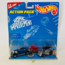 1997 Hot Wheels Action Pack Home Improvement Mejorando la Casa Diorama Set - 33 Ford Convertible, Dixie Chopper
