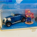 1997 Hot Wheels Action Pack Home Improvement Mejorando la Casa Diorama Set - 33 Ford Convertible, Dixie Chopper