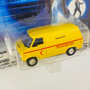 2002 Johnny Lightning 40th Anniversary James Bond 007 The Living Daylights Red Crescent Ambulance 1980 GMC Vandura amarillo Llantas de Goma - Detalle Burbuja