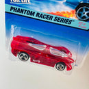 1997 Hot Wheels Phantom Racer Power Pistons rojo 3SP base ZAMAC